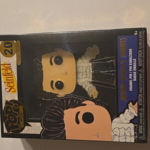 Pop! Enamel Pin by Funko - Seinfeld Jerry (white puffy‎ shirt)- NIB